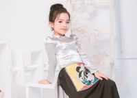 Đỗ Ho&agrave;ng Thi&ecirc;n Nga mừng ng&agrave;y Quốc tế Thiếu nhi trong bộ ảnh &Aacute;o d&agrave;i Mickey của NTK Việt H&ugrave;ng