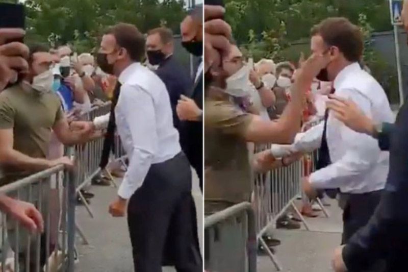 Tổng thống Pháp Macron bị tát giữa phố