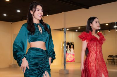 Minh Tú là huấn luyện viên catwalk cho Miss Eco Teen Việt Nam Vũ Huyền Diệu