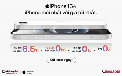 iPhone 16e giá 0 đồng tại Di Động Việt