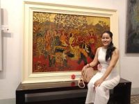 "Đường l&ecirc;n m&acirc;y" H&agrave;nh tr&igrave;nh s&aacute;ng tạo tranh sơn m&agrave;i của họa sĩ Nguyễn Thị Loan Phương &nbsp;