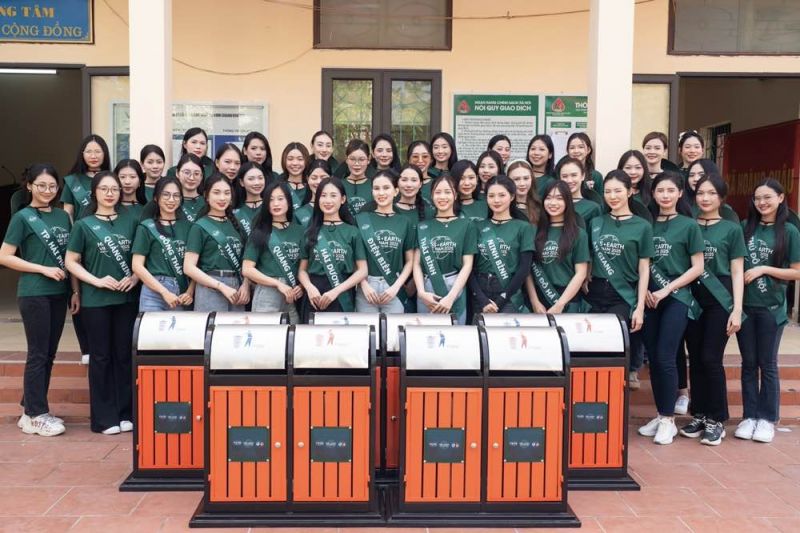 Các người đẹp Hoa hậu Trái Đất Việt Nam 2025 truyền cảm hứng về bảo vệ môi trường