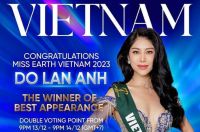 Hoa hậu Đỗ Lan Anh xuất sắc chiến thắng giải &ldquo;Best Appearance&rdquo;