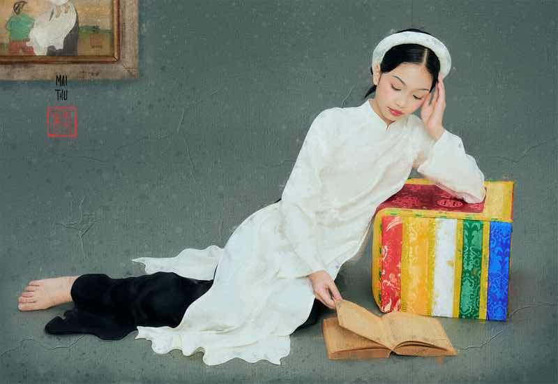 Ruby T&acirc;m Nhi h&oacute;a n&agrave;ng thơ trong tranh L&ecirc; Phổ, Mai Trung Thứ