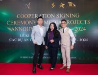 Lễ k&yacute; kết hợp t&aacute;c v&agrave; c&ocirc;ng bố c&aacute;c dự &aacute;n 2023 &ndash; 2024 của C&ocirc;ng ty truyền th&ocirc;ng Amedia
