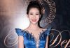 &Aacute; Hậu Li&ecirc;n Phương duy&ecirc;n d&aacute;ng trong bộ v&aacute;y m&agrave;u xanh sapphire