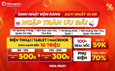 iPhone cũ giá “ngon”, nhiều mẫu đang được trợ giá cực sâu tại Di Động Việt