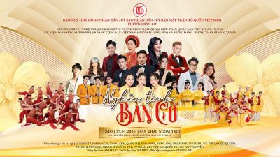 ''Nghĩa T&igrave;nh B&agrave;n Cờ'' - Chương tr&igrave;nh nghệ thuật đặc sắc của do MC Anh Đức l&agrave;m Tổng đạo diễn