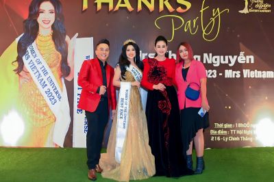 Thanks Party hoành tráng của doanh nghiệp HT ‘’mừng chiến công’’ của Hoa hậu Nhung Nguyễn