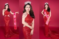 Hoa hậu thiện nguyện Kim Ng&acirc;n l&oacute;ng l&aacute;nh vẻ đ&agrave;i c&aacute;c qua trang phục của NTK Tommy Nguyễn