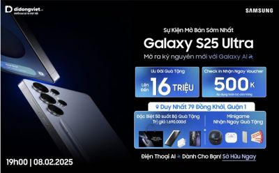 Di Động Việt trả hàng sớm Galaxy S25 trên toàn hệ thống, quà tặng riêng lên đến 16 triệu đồng