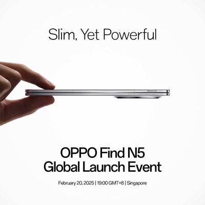 Smartphone màn hình gập siêu mỏng OPPO Find N5 tiết lộ ngày ra mắt toàn cầu