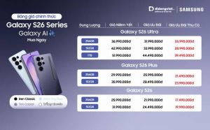 Lượng quan t&acirc;m Galaxy S26 series tăng gấp 1,5 lần, bản Ultra chiếm ưu thế tại Di Động Việt