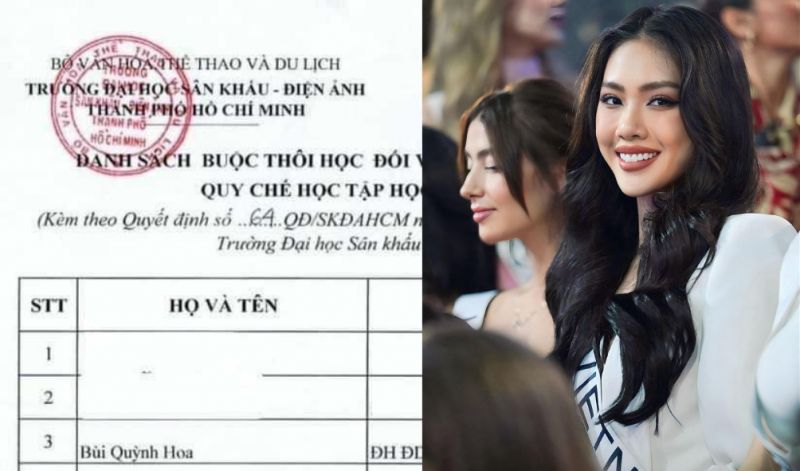 Nghi vấn: Hoa hậu Bùi Quỳnh Hoa bị đuổi học?