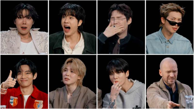 BTS b&ugrave;ng nổ tr&ecirc;n Hot Ones với thử th&aacute;ch cay kỷ lục