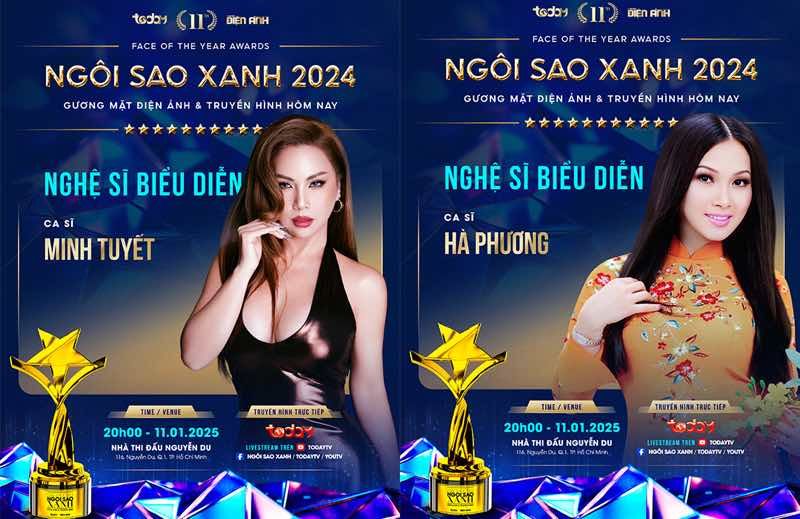 Gala trao giải thưởng Ngôi Sao Xanh 2024 quy tụ dàn sao khủng từ trong nước đến quốc tế hơn 300 người